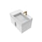 Castello Usa Amazon 30-inch White Right Vanity Set with White Top and Gold Handles CB-MC-30W-GLD-2056R-WH - alternate 1